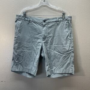 Faherty Essential Chino Shorts 8” Gray Size 35 Stretch Organic‎ Cotton Casual